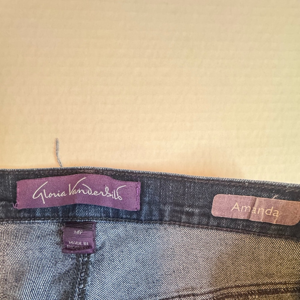 Gloria Vanderbilt Amanda Petite Bootcut Jeans Dark Wash 16P - Picture 8 of 10
